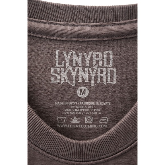 Lynyrd Skynyrd Band T-Shirt Mens Medium Brown Graphic Tee Rock Tour Style - Picture 3 of 6